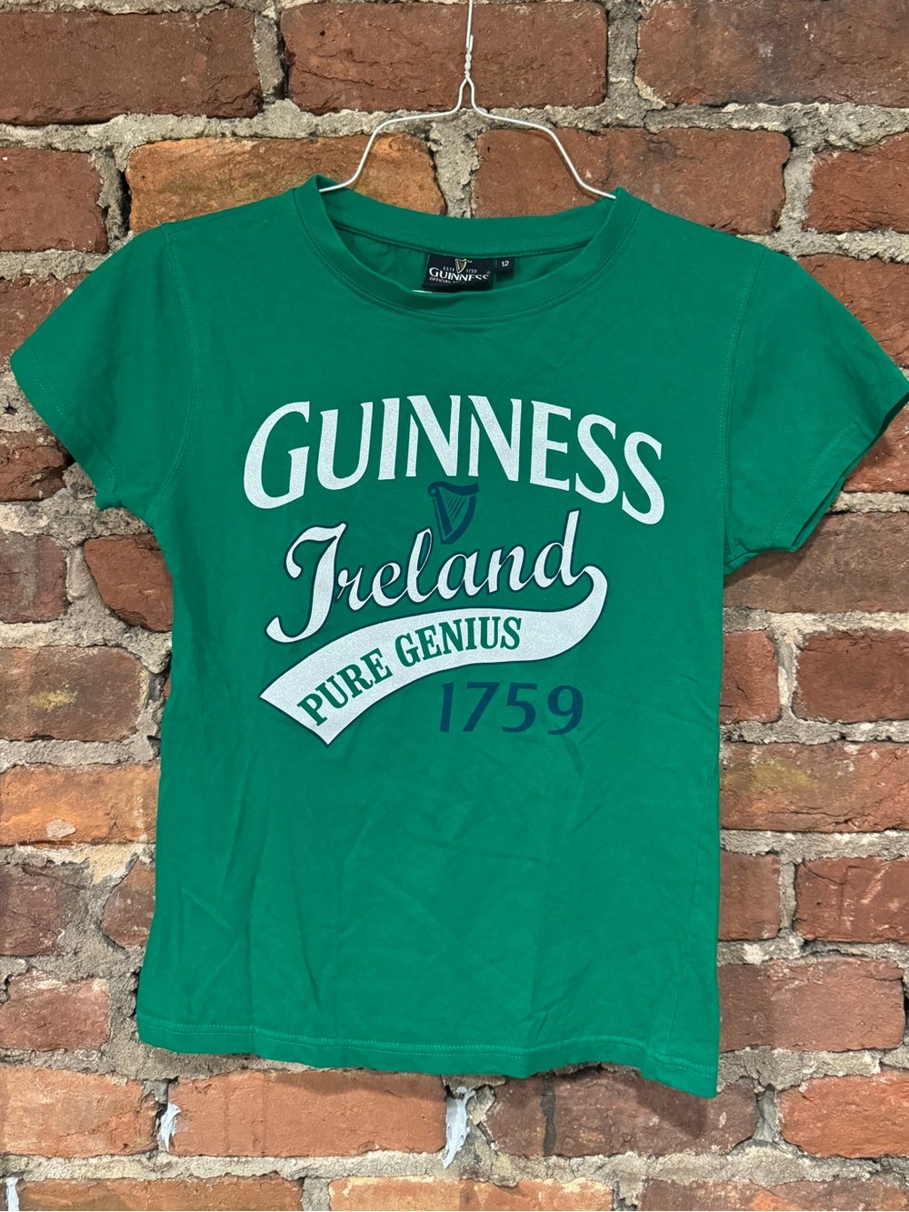 Guinness Women’s Green Logo T-Shirt (100% Cotton)